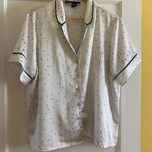 Silky pajama-style blouse